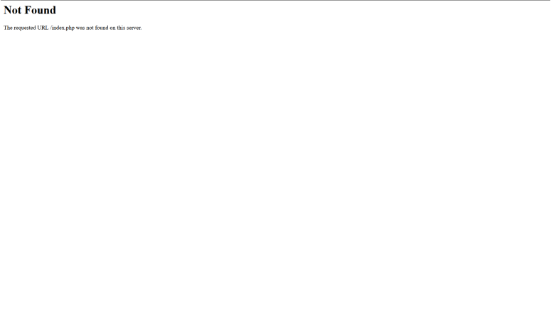 standard 404 page looks like