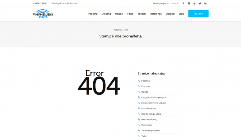  Personalized 404 page looks like